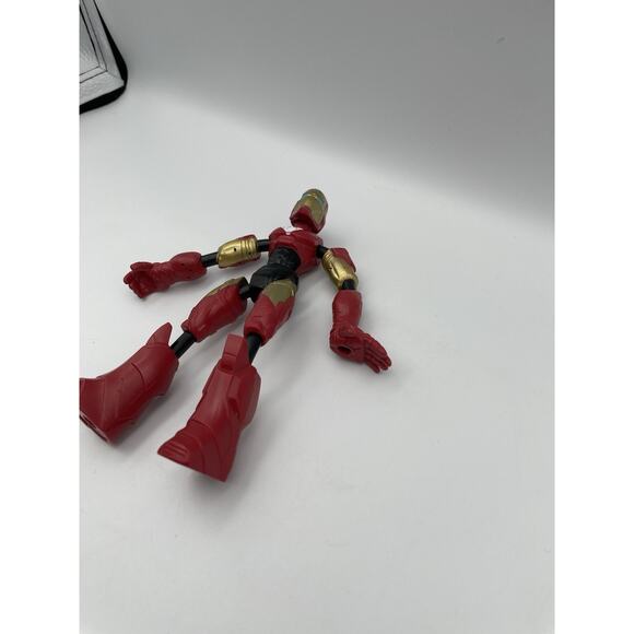 Marvel Hasbro Avengers Iron Man Bend & Flex 2019 Gold Red Action Figure 6" toy - Picture 4 of 7